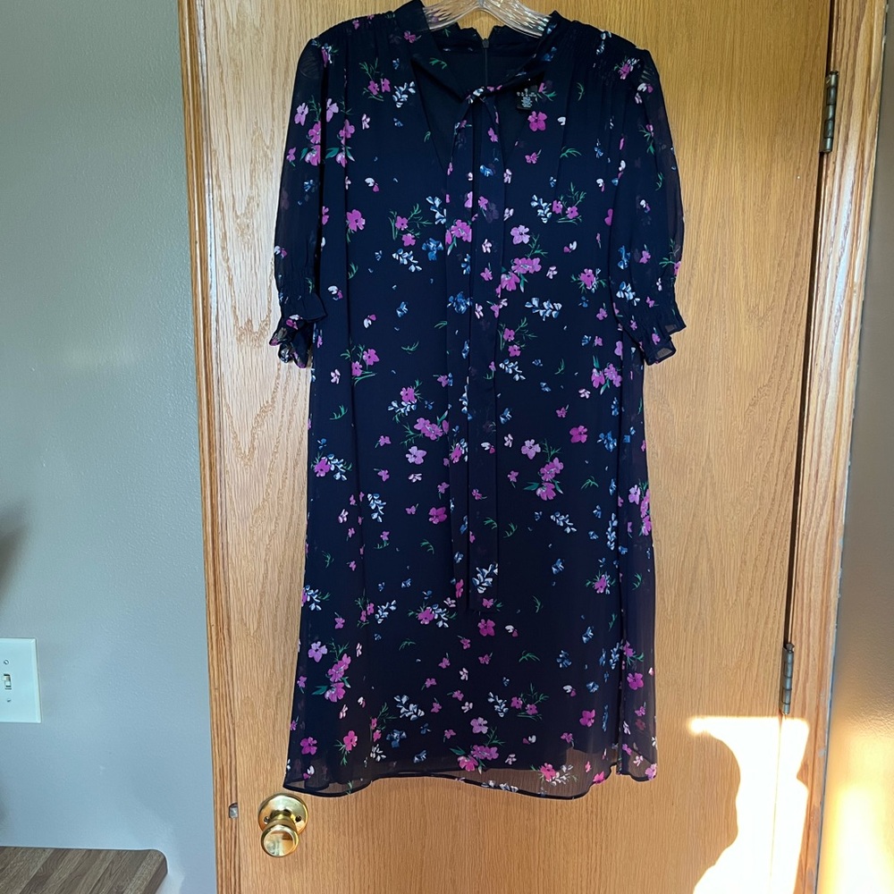DKNY Floral Dress - Navy and Pink